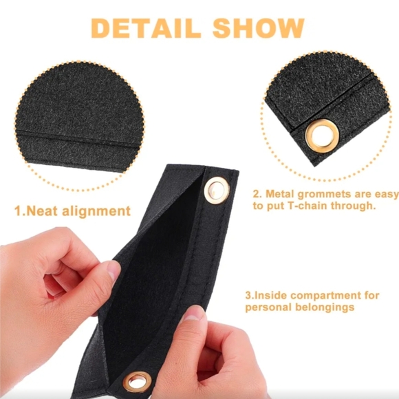 4 Pcs Purse Insert Organizers Crossbody Conversion Liners 4 Sizes Felt WOC - Picture 4 of 5